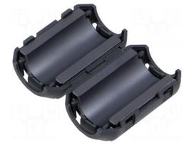 Ferrite: two-piece | on round cable | A: 36mm | B: 29mm | C: 13mm | black