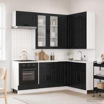 Virtuvės vienetas KALMAR 8 pcs Juoda Apdirbta mediena