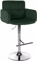 Baro kėdė Los Andželas aksomas chromas