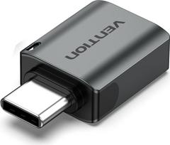 Vention USB-C Male to USB 3.0 Female OTG Adapter Gray Aluminum Alloy Type