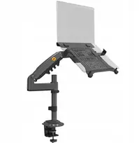 „North Bayou H100-FP“ – ergonomiškas stalinis nešiojamojo kompiuterio / monitoriaus laikiklis su 3D reguliavimu
