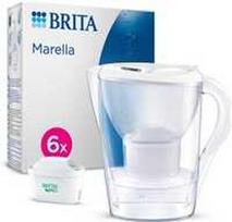 Brita Marella Cool baltas + 6 Maxtra Pro All-In-1 filtro virdulys, 2,4 l, filtro keitimo indikatorius, 6x filtrų kasetės