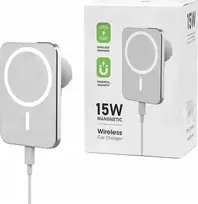 Įkroviklis Vega Įkroviklis BEZPRZEWODOWA 15W Automobilinis laikiklis BALTA MAGSAFE IPHONE / ANDROID>