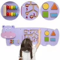 Viga Toys VIGA Hipopotamo manipuliacinė sensorinė lenta FSC Montessori sertifikatas