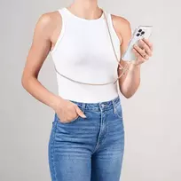 Dėklas Case-Mate Phone Crossbody Rope - Shoulder virvelė telefonui rusvai gelsvas