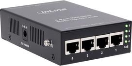 InLine PoE+ 10Gigabit Injektor Hub 4 Port (4x PoE+) 10Gb/s metal bez wentylatora | 4043718350148 | 4043718350148