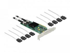 Delock 8 Port SATA PCI Express x8 Karte mit Anschlusskabel | 90061 | 4043619900619