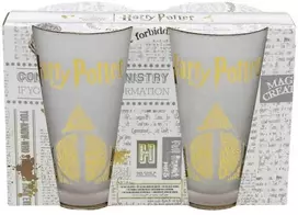 Harry Potter Haris Poteris - dviejų stiklinių rinkinys dekoratyvinėje dėžutėje iš „Golden Magic Collection“ 490 ml