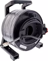 „InLine®“ lauko tinklo kabelio būgnas, Cat.6A PUR RJ45, 50 m, juodas