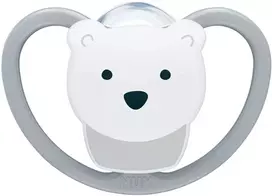 NUK Perfect Match Air POLAR BEAR čiulptukas, dydis 6-18 mėn., 1 vnt. dėžutėje