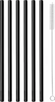 Vialli Design STIKLO ŠIAUDELIAI JUODI 20cm RINKINYS 6 VNT. SU ŠEPETĖLIU 26599 VIALLI DESIGN