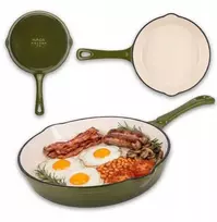 Keptuvė Atusa Hage Keptuvė Żeliwna 20cm Oliwkowa DR20-olive