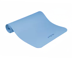 Gimnastikos kilimėlis jogai, pilatesui, fitnesui, 183x61cm, storis 4mm, TPE medžiaga, mėlyna, REBEL ACTIVE