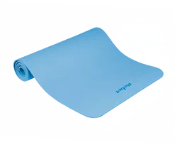Gimnastikos kilimėlis jogai, pilatesui, fitnesui, 183x61cm, 1cm storio, TPE medžiaga, mėlyna, REBEL ACTIVE