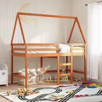 Lova Palėpės lovos rėmas Vaško Ruda 90 x 190 cm Tvirtas pušies medis
