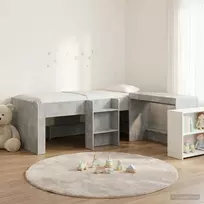 Lova Vaikų Aukštas Lovos Rėmas su Rašomuoju Stalu 2 vnt.