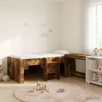 Lova Vaikų Aukštas Lovos Rėmas su Rašomuoju Stalu 2 vnt.