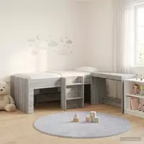 Lova Vaikų Aukštas Lovos Rėmas su Rašomuoju Stalu 2 vnt.