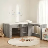 Lova Vaikų Aukštas Lovos Rėmas su Rašomuoju Stalu 2 vnt.