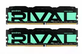Goodram *DDR4 Rival Radiant 64GB (2*32)/3200 CL18 Žalias atminties modulis 2 x 32GB 3200 MT/s 288 kontaktų DIMM