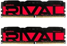 „Goodram *DDR4 Rival Radiant 64GB (2*32)/3200 CL18 Raudona“ atminties modulis 2 x 32GB 3200 MT/s 288 kontaktų DIMM