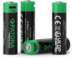 PATONA įkraunama baterija AA/LR6 Li-Pol 2000mAh