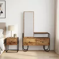 Makiažo stalas Sendintos medienos 100 x 36,5 x 136 cm