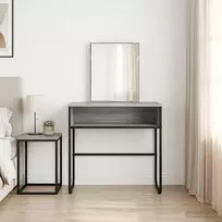 Makiažo stalas Pilka Sonoma 81 x 40 x 131 cm Apdirbta mediena