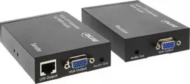 AV InLine VGA + garso signalo perdavimo sistema, per LAN Ethernet RJ45 per UTP / STP kabelius, iki 300 m, pilnai sukomplektuota (65012)