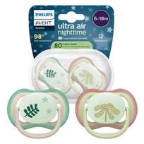 Philips Avent Ultra Air „Nighttime“ ortodontinis čiulptukas 6–18 mėn. – 2 vnt. rinkinys