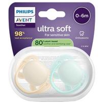 Philips Avent „Ultra Soft“ čiulptukas 0–6 mėn. – 2 vnt.