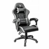 Žaidimų kėdė Varr VARR GAMING CHAIR su atlošu ir porankiais, reguliuojama, 2 pagalvėlės, Grey+Black [45841] | VGCFR | 5907595458412