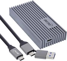 Aptel InLine SSD dėklas USB4 M.2 – NVMe į USB-C – 40Gb/s – Aliuminis – Suderinamas su Thunderbolt 3/4 – Palaiko 8 TB | 4043718342143 | 4043718342143