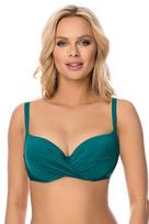 Bikini liemenėlė moterims, Vivisence, maudymosi kostiumėlis, bikinio viršus, sutvirtinti kaušeliai, Išimami didinantys įdėklai, užsegamas nugaroje, žalia, 85D, 85D