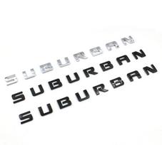 ABS Chromo Raidės Emblema Lipdukas Ch+evr+olet SUBURBAN Pikapas Automobilio Stiliaus Ženklelis Apatinis Bagažinės Šoninių Durų Pavadinimo Plokštelė Logotipas Lipdukas juoda