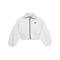 Nike Sportswear Tech Fleece Solid Color Loose Fit Cropped Jacket Women Jackets Light-Grey FN2524-013 XL white