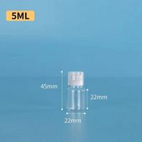 Transparent PET Flip-Top Travel Bottle for Lotion 5 ml can't be squeezed