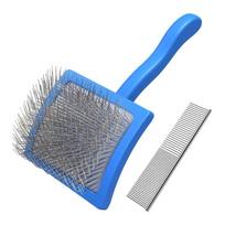 Pet Grooming Brush For Dog Cats Detangling Comb With Ergonomic Handle ABS Easy to Clean Design For Shedding Furs 1