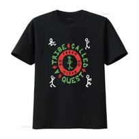 A Tribe Called Quest T shirt 90's Hip Hop Clothing Old School Rap Vin vintage Washed fashion Versatile Stretched homme Casual S juoda