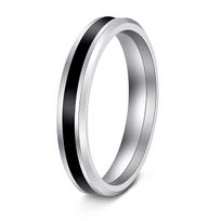 Graviruoti matinio nerūdijančio plieno poros žiedai - Madingas dizainas vyrams ir moterims Size 12 gray
