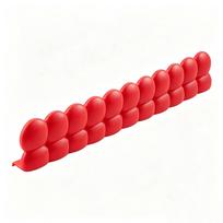 Silicone Water Barrier with Suction Cups Water Strip Dam Easy To Clean 9.3cm Height for Keeping Clothes Dry & Countertop Clean raudona
