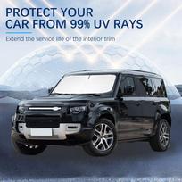 BCC1 Land Rover Defender 90 110 130 vasaros automobilio priedai Automobilio priekinio stiklo saulės gaubtai Priekinio lango apsauga nuo saulės UV skėtis nuo saulės