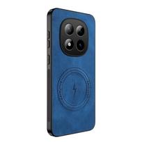 For Xiaomi Poco M8 Vintage Business Phone Case Cover Sheepskin Leather Magnetic Case Xiaomi Poco M8 Wireless Fundas Poco M8 Pro Poco M8 mėlyna