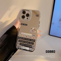 Simple ins apple phone case 17pro max mirror iphone16 men and women 13 advanced sense 11 makeup mirror 12 17promax