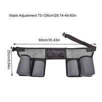 Cleaning Kit Fanny Pack Adjustable Gardening Tool Waist Bag Multi-Pocket Cleaning Holster Storage pack for Bottle Brush Scissors tamsiai pilka spalva