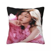 Zhao Lusi Pillow Case Rosy Fashion Pillow Cover Square Pattern Cushion Cover Pillowcases For Sofa Home Decoration Peach skin 18*18(CM)-1Pcs