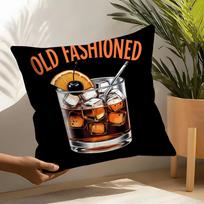 Retro Print Vintage Pillow Case Home Living Room Decoration Linen Pillow Cases Cushion Cover Peach skin 18*18(CM)-1Pcs