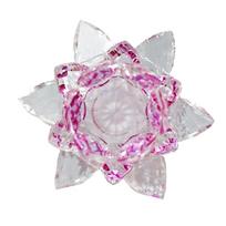 60 Mm lotoso gėlių amatų stiklas Fengshui papuošalai figūrėlės Dovana violetinė