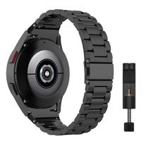 Nerūdijančio plieno apyrankė be tarpų, skirta Samsung Galaxy Watch7 6 4 Classic 46mm 47mm/Watch4 5 pro 44mm 40mm, dirželis, lenkto galo apyrankė Watch4 5 6 40mm 44mm