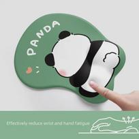 Panda pelės kilimėlis su riešo atrama - Minkštas silikoninis kilimėlis naudojimui biure ar su nešiojamuoju kompiuteriu